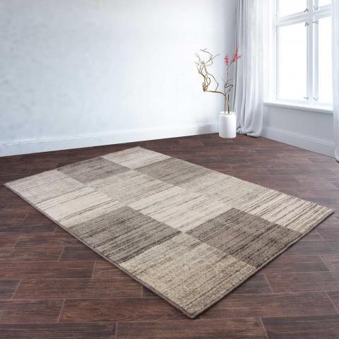 Eco Cubic Rugs in Beige and Grey