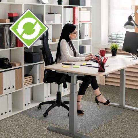 Ecotex Enhanced Polymer Rectangular Chair Mat - Clear / 150cm / 120cm