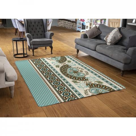 Egyptian, Greek, Roman Style Designer Rug - Green / 110cm