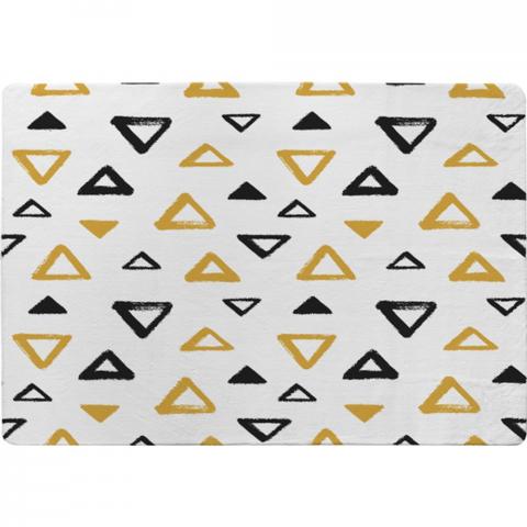 Egyptian Pyramids Designer Rug - White / 200cm