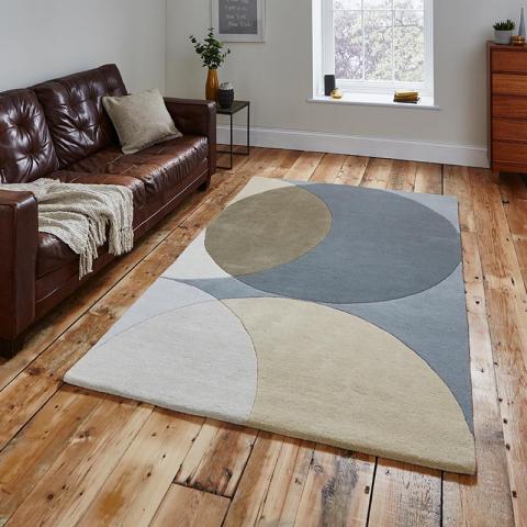 Elements EL43 Grey Wool Rug 