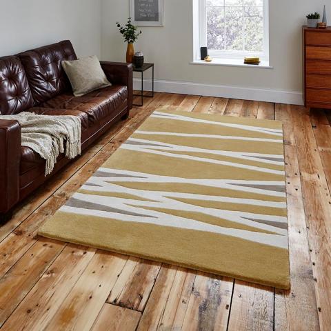 Elements EL61 Yellow Wool Rug 