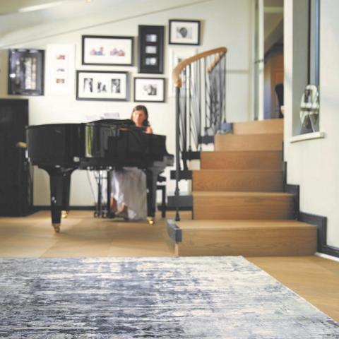 Elements Wool Rugs in Midnight