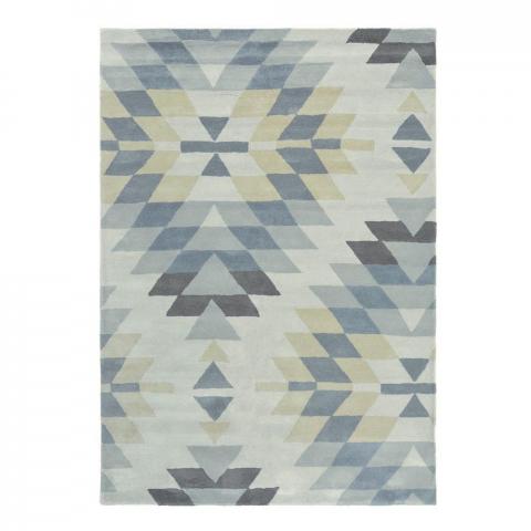 Elwana Geometric Wool Rugs 140204 Slate by Harlequin