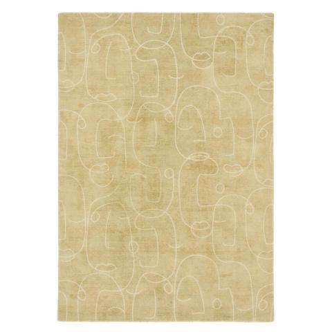 Epsilon Contemporary Face Wool Rugs by Scion in 023806 Honey