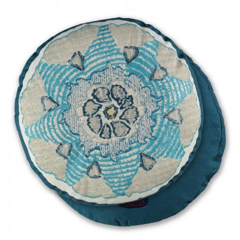 Escaffo Cushion by William Yeoward in Peacock