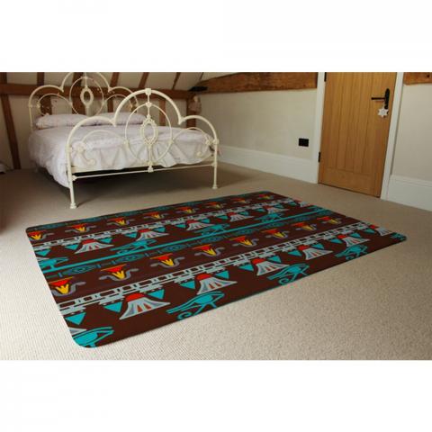 Ethnic Silhouettes Designer Rug - Brown / 230cm