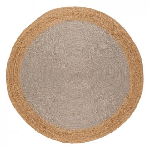 Faro Circular Jute Rugs in Silver