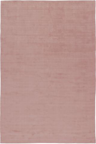 Farrow & Ball Portobello Pink Cut and Loop Stripe 2.74x1.83m/9'x6' Pink Plain Wool rug by The Rug Company, Handloomed Tibetan wool