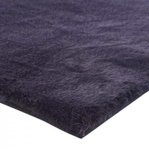 Faux Fox Fur Rug - Dark Grey