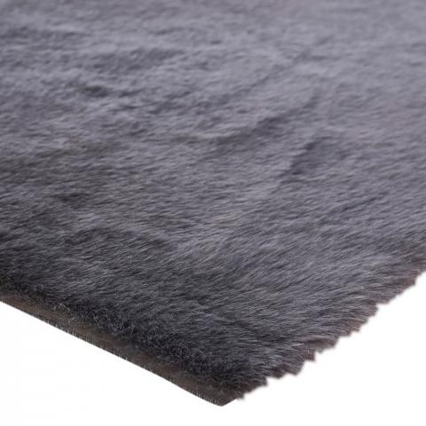 Faux Fox Fur Rug - Dove Grey