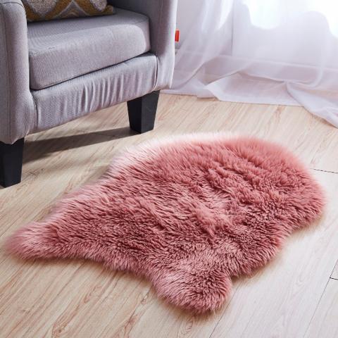 Faux Fur Rug - Blush