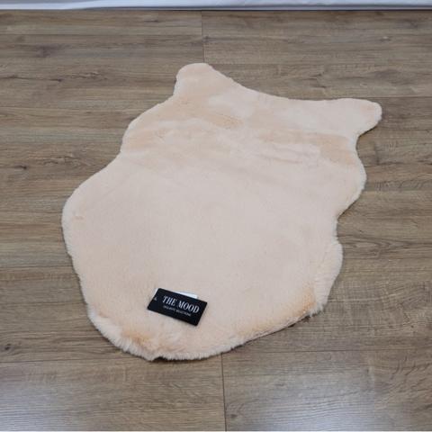 Faux Rabbit Fur Rug - Blush