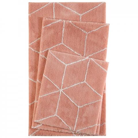 Flair Bath Mats 2438 10 in Pink by Esprit