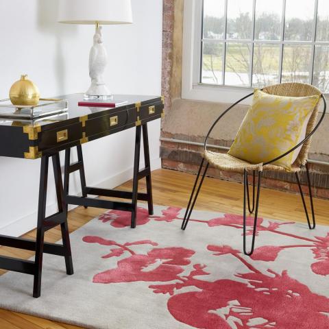 Floral 300 Rugs 039600 in Poppy by Florence Broadhurst