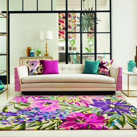 Floreale Rugs 44905 in Fuschia