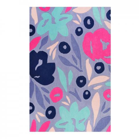 Flower Capsul 4321 02 Botanical Rugs in Blue