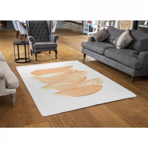 Foundation Cream Designer Rug - Pink / 110cm