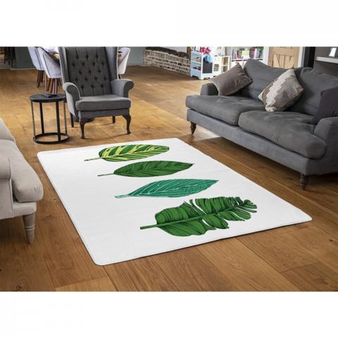 Four Leaves Designer Rug - Green / 110cm