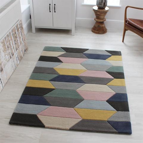 Funk Honeycomb Rug Pastel 