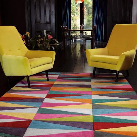 Funk Triangles Multi Coloured Rugs