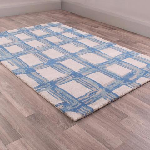 Fusion Crete Rugs in Blue