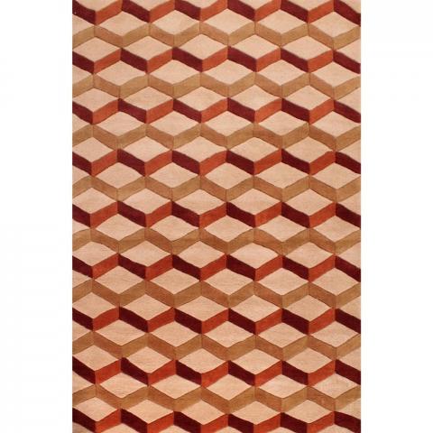 Fusion Galata Rugs in Beige and Red