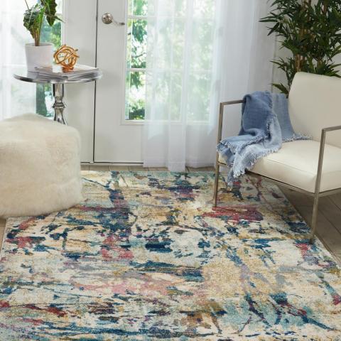 Fusion Rugs FSS10 in Cream and Multi by Nourison