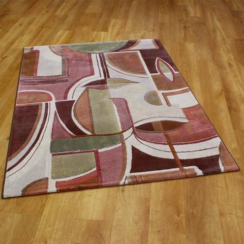 Galleria Abstract Pink Rust Rug 6270 