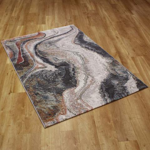 Galleria Blue Rust Astract Rug 7270 