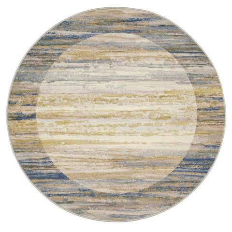 Galleria Circle Round Rugs 63138 6191 in grey and blue