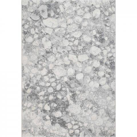 Galleria Modern Abstract Carved Pebbles rugs 63579 4747 in Grey