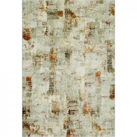 Galleria Modern Abstract Carved rugs 63498 6474 in Grey and Green