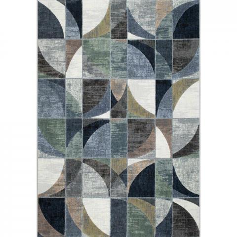 Galleria Modern Abstract Surface Carved rugs 63650 6656 in Blue