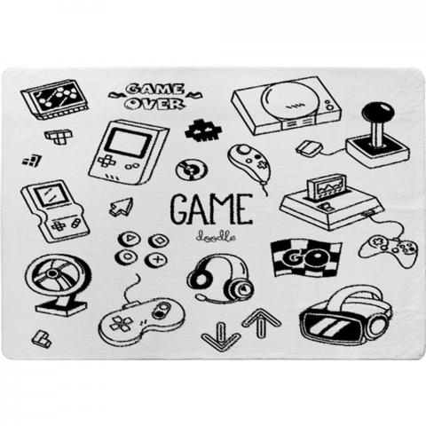 Game Doodles Designer Rug - White / 150cm