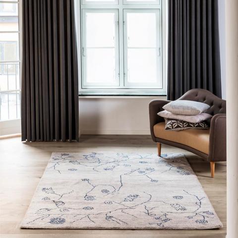 Garden Rugs in Natural, Grey and Blue by Massimo