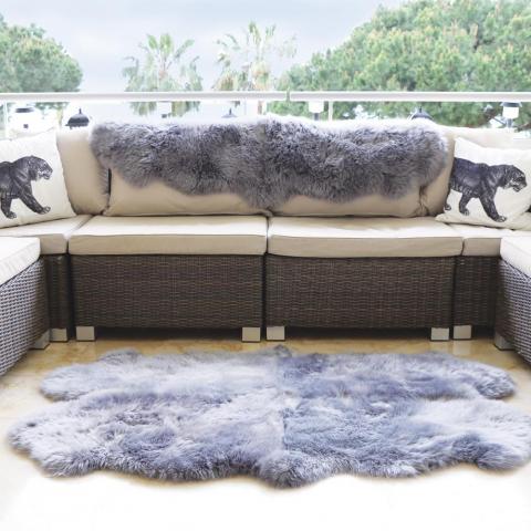 Genuine Sheepskin Rugs in Grey