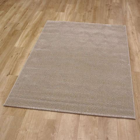 Geo Rug Plain Golden Beige Geo 09 9191 