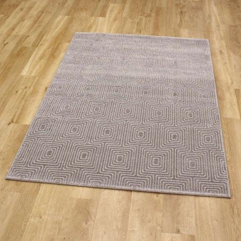 Geo Rug Plain Silver Geo 09 7121 