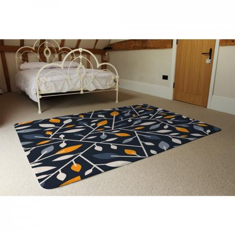 Geometric Abstract Designer Rug - Blue / 230cm