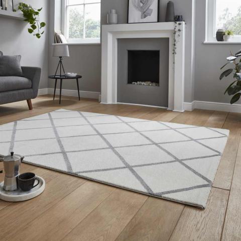 Geometric Rug Brooklyn BRK35 Cream Grey 