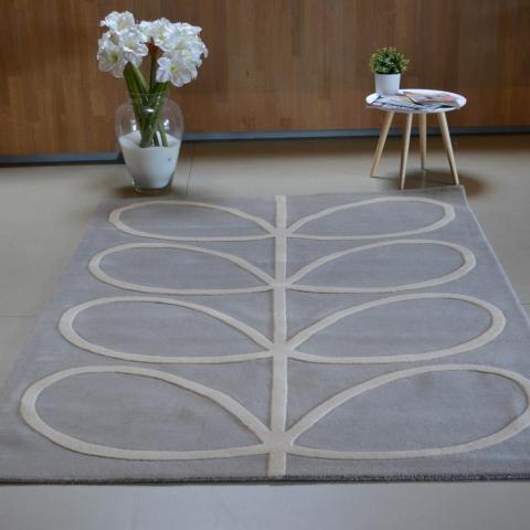 Giant Linear Stem Rugs 59404 in Grey by Orla Kiely