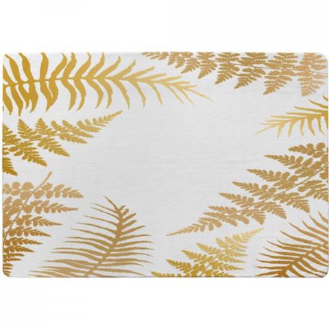 Gold Fern Designer Rug - Yellow / 150cm