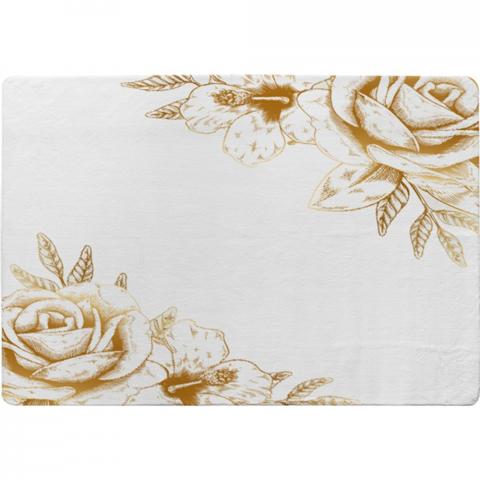 Gold Rose Designer Rug - Yellow / 150cm