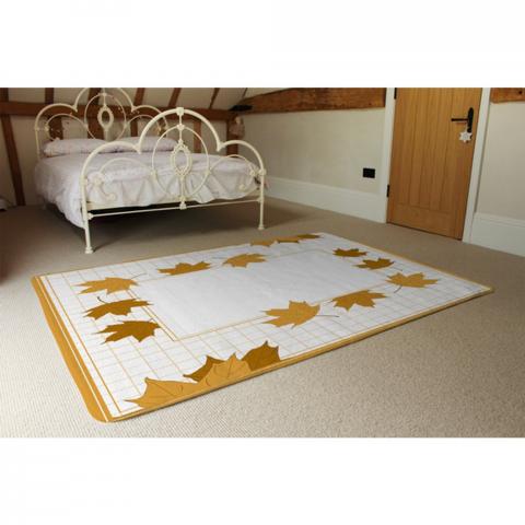 Golden Autumn Designer Rug - Orange / 230cm