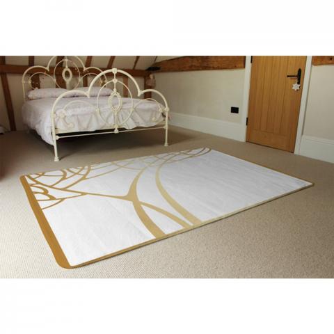 Golden Tree Designer Rug - Yellow / 230cm