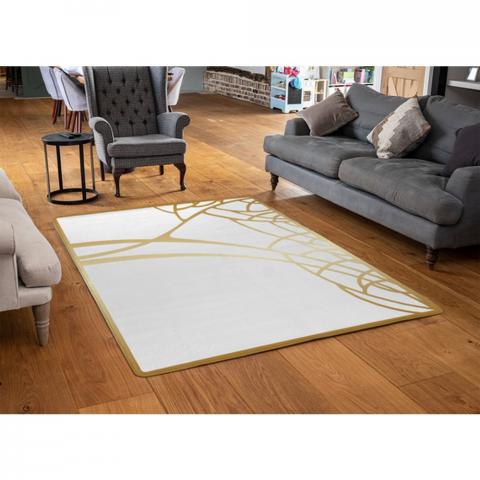 Golden Tree Designer Rug - Yellow / 110cm