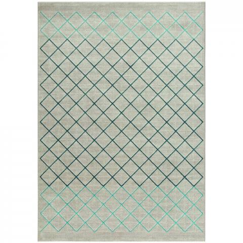 Grandeur Teal Tile Rugs