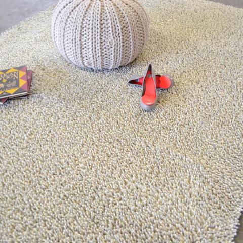 Gravel Mix Shaggy Rugs by Brink & Campman 68209 White Grey