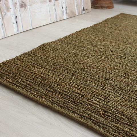 Green Jute Soumak Rug 